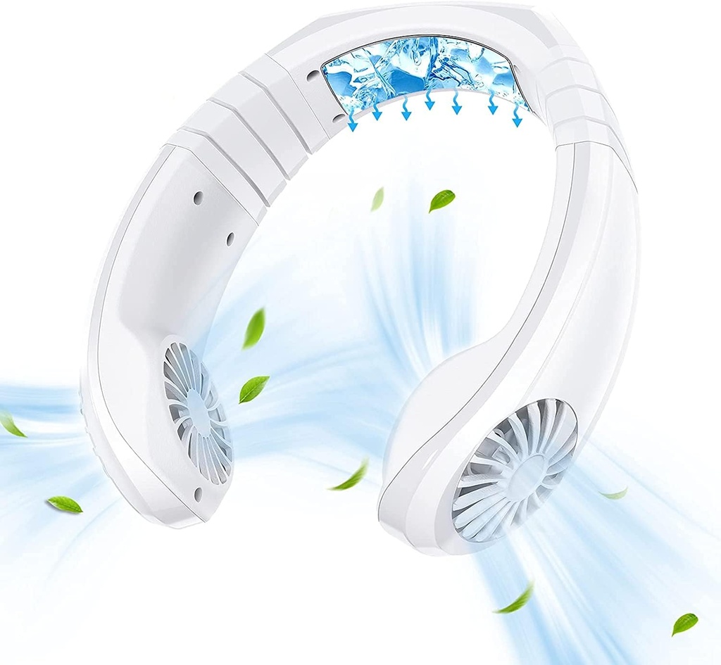 USB Portable Air Cooler Mini Electric Air Conditioner Neck Cooling Fan Hands Free Mini USB Fan, 3600 mAh Battery Operated Wearable Personal Fan, Wearable Air Conditioner Neck Fan