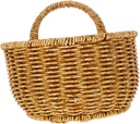 GLEAVI Handwoven Wall Hanging Basket Small Storage Bin Imitation Rattan Design Kitchen and Bathroom Organizer for Sundries Decorative Hanging Basket for Home