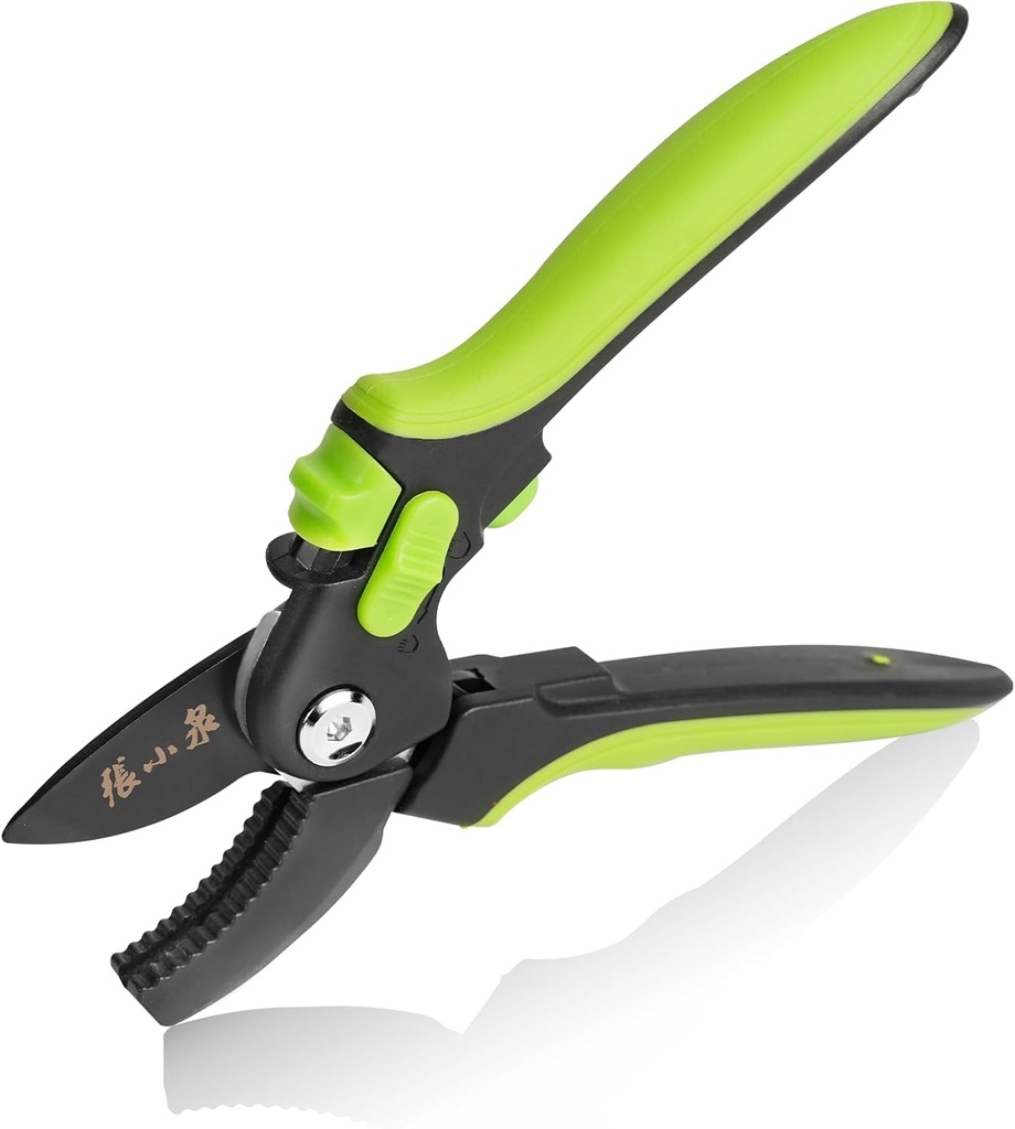 ZHANG XIAO QUAN SINCE 1628 Pruning Shears for Gardening, Handheld Garden Scissors with Sharp Rust-resistant Stainless Blades, Heavy Duty Clippers, 8.46"