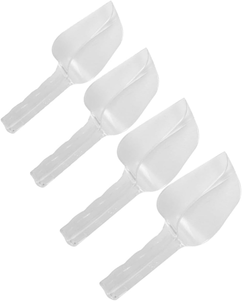 GLEAVI 4pcs Kitchen Ice Scoop Set Food-Grade Plastic Ice Shovel for Coffee Beans Flour Dry Foods and Multi-Purpose Household Use