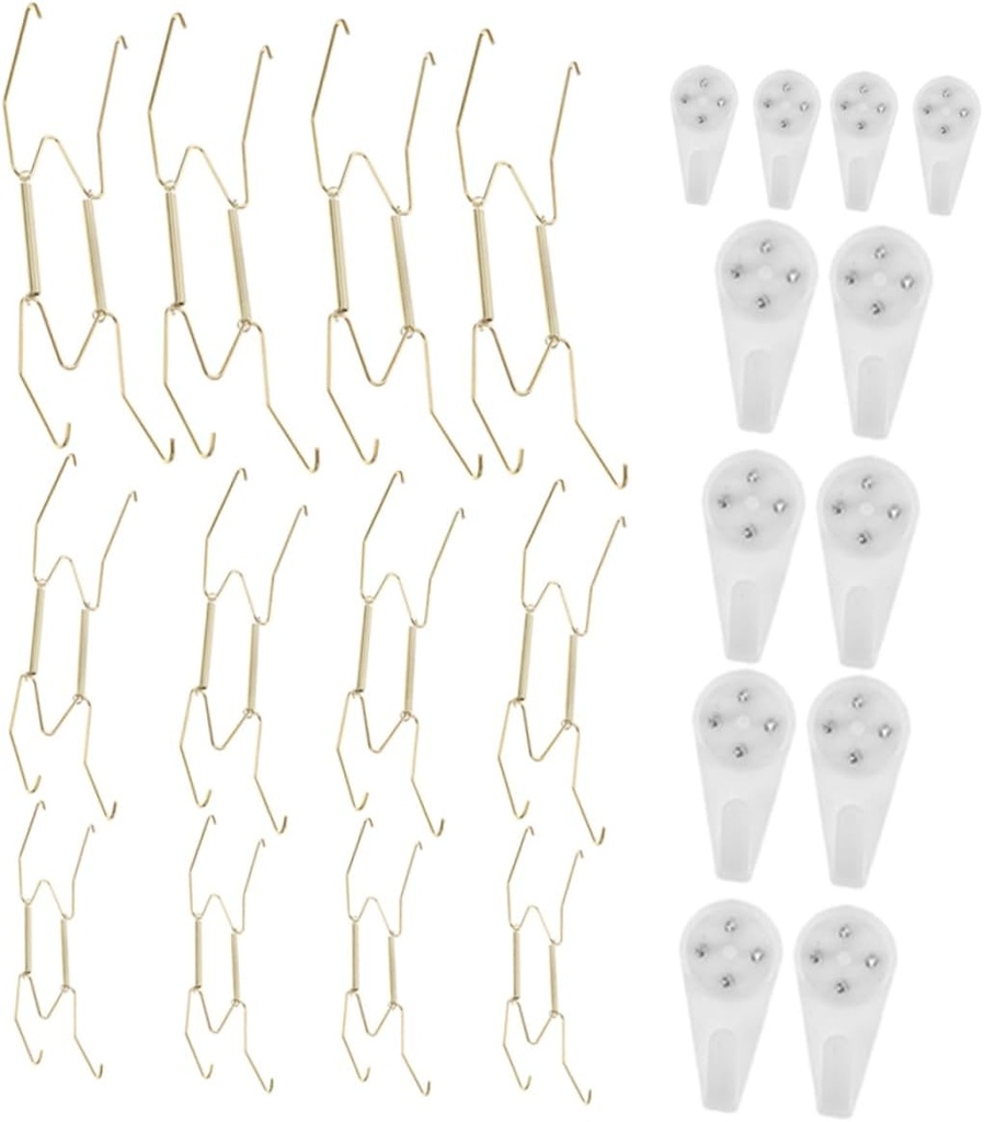 Invisible Plate Holders for Wall 4 Pack Spring Plate Hangers for Display Versatile Storage
