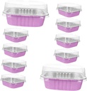 Foil Boxes with Lids Aluminum Baking Cups Cake Carrier Food Storage Box Perfect for Parties