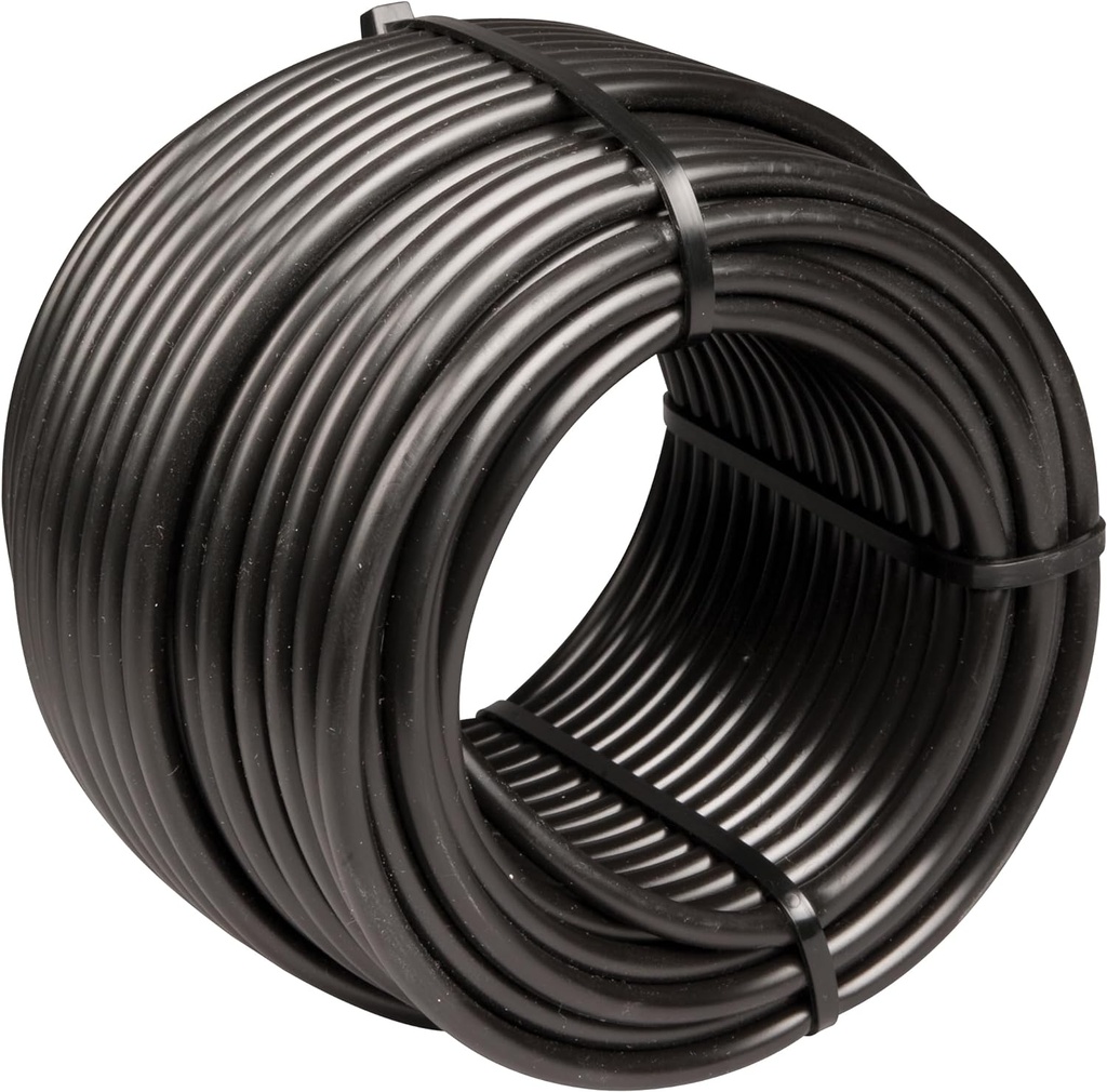 Rain Bird T22-100S Drip Irrigation 1/4" Blank Distribution Tubing, 100' Roll, Black