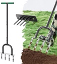 2-in-1 Lawn Aerator, Core Aerator Lawn Tool, Lawn Spike Aerator, Hand Aerator Lawn Tool with Replaceable Hollow and Solid Tines, Garden Tool Solve Soil Compaction for Garden Grass and Yard