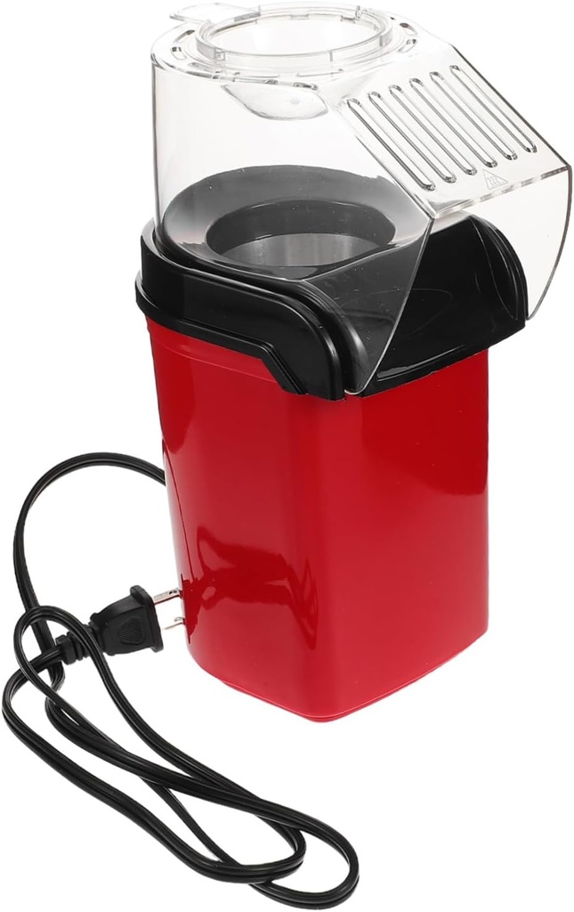 Cabilock Electric Hot Air Popcorn Maker Compact Popcorn Machine for Home Use Stylish Design for Family Gatherings Easy to Clean US Plug