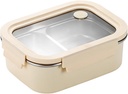 Stainless Steel Bento Steel Bento Box for Kids 2 Compartments 304 Liner for School Office Gym (1200ml)