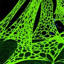 700 sqft Giant Durable Spider Web for Halloween Decoration Outdoors, Glow in The Dark Stretchy Beef Netting, Green Giant Spider Web Outdoor Decoration (24FT x 4FT)