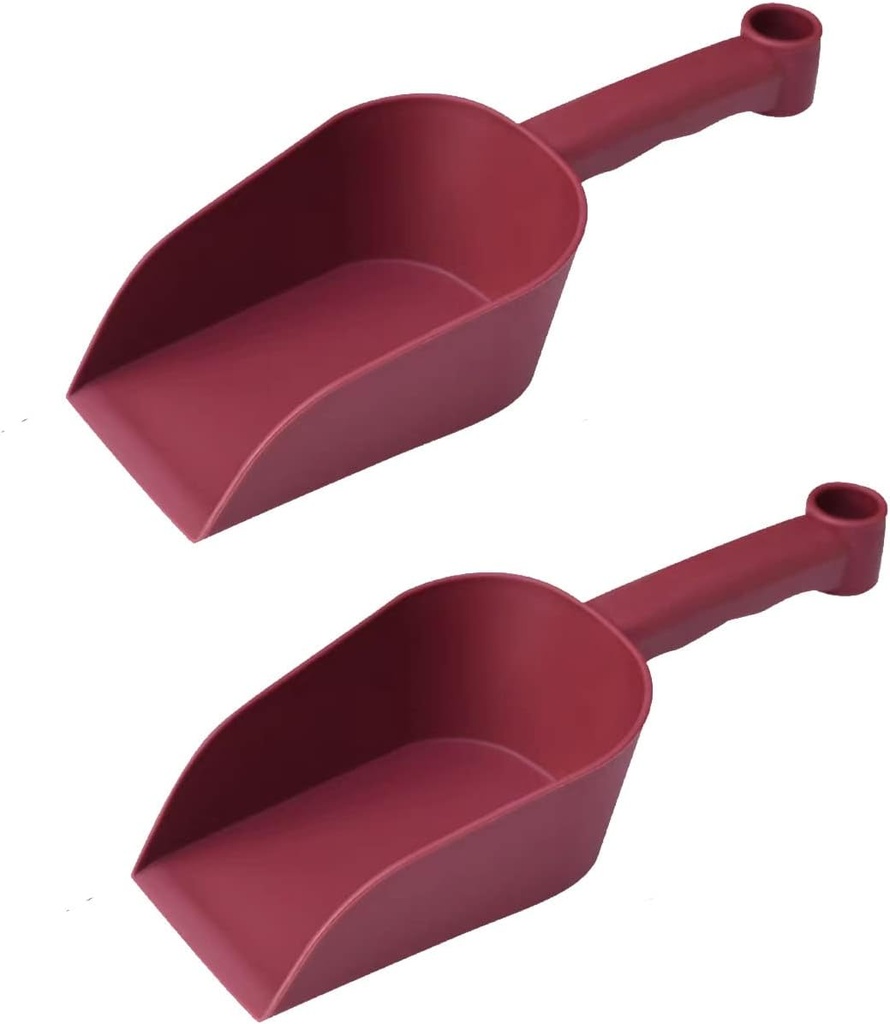 2 Pcs Garden Scoops PP Resin Hand Trowels Hanging Hole Design Shovel Scoops for Home Flower Soil Planting Digging Transplanting Compost Dog Food