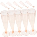 PRETYZOOM 10pcs Glitter Disposable Flutes Elegant Wine Goblets for Parties Weddings Celebrations Sturdy and Unbreakable Material for Beverage