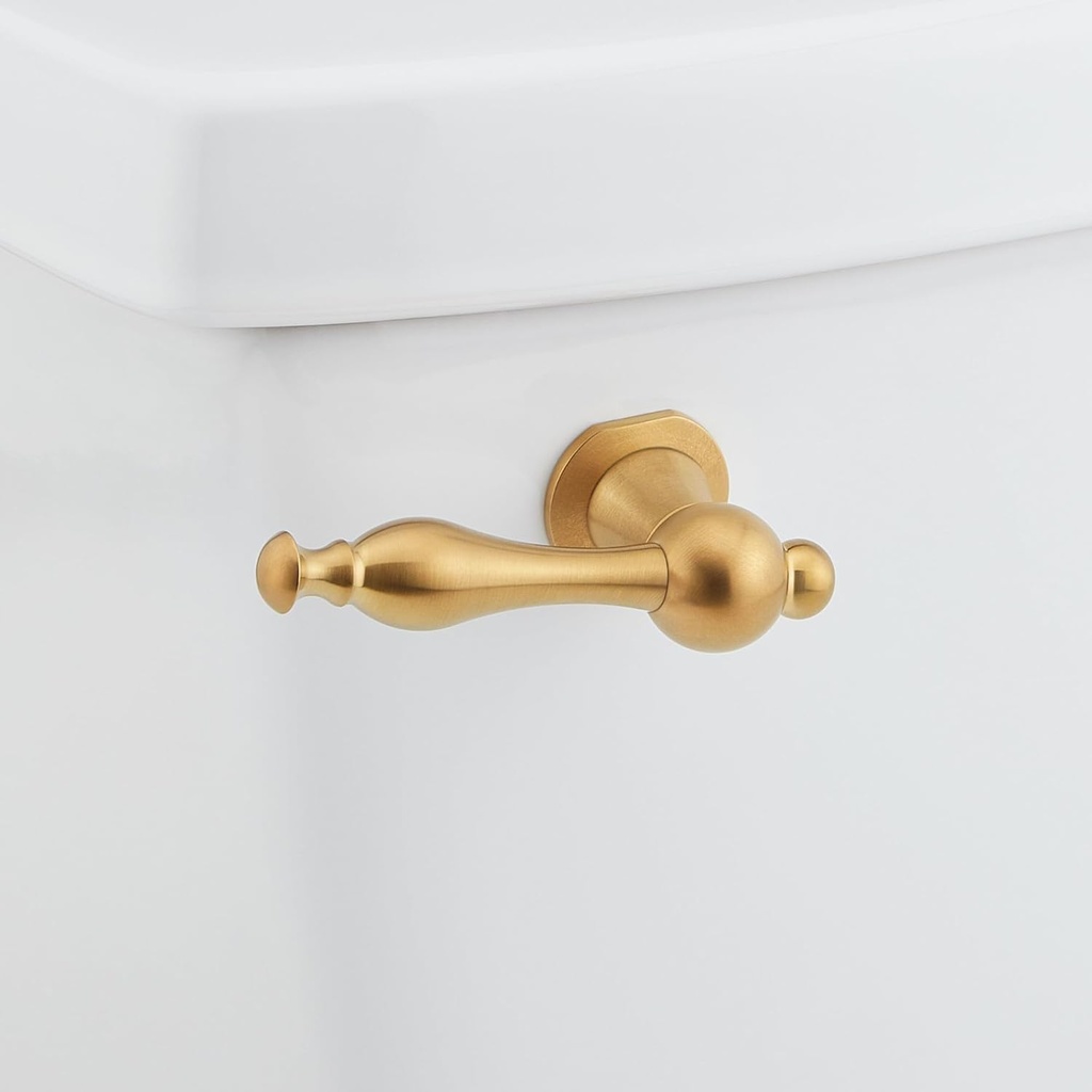 Signature Hardware 926579 Traditional Reversable Mount Toilet Tank Lever - Brushed Gold