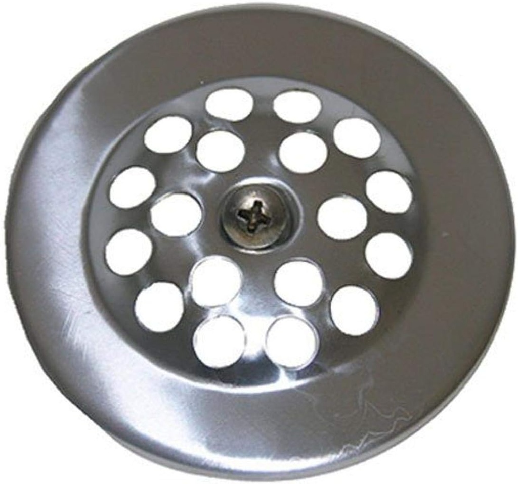 LASCO 03-1361 Bathtub Shoe Drain Cover with Screw, Chrome Plated