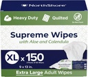 NorthShore Supreme Heavy-Duty Quilted Wipes, X-Large, 9 x 13 in., 50 ct, 3-Pack