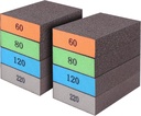 Romeda 8-Pack Sanding Sponge, Four Grits Per Pack 60/80/120/220, Washable and Reusable Handmade Sandpaper Block, Drywall Sandpaper Blocks for Wooden Drywall Sheetrock and Metal Glazing