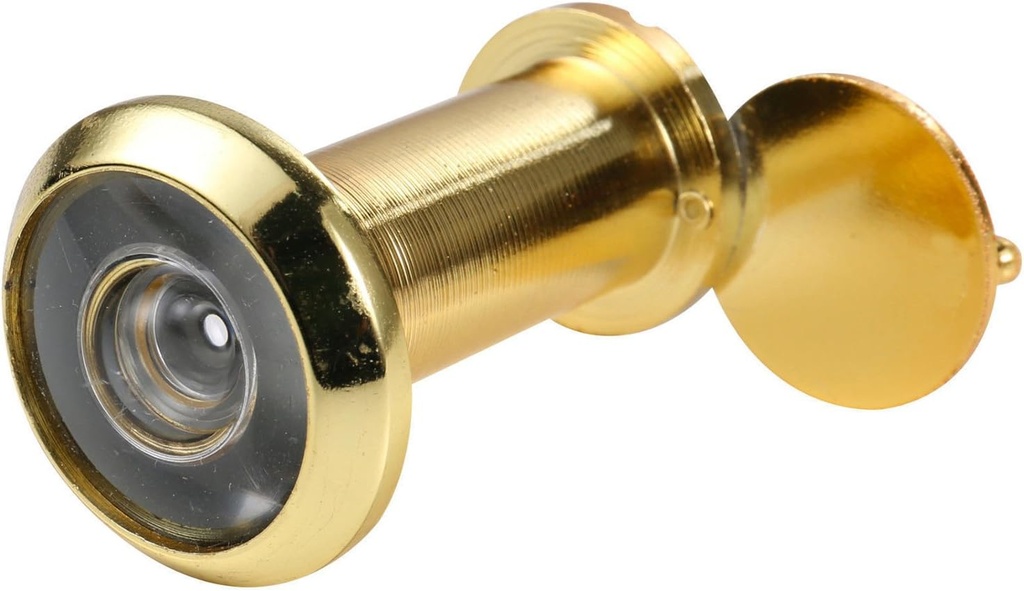Golden Zinc Alloy Peephole Door Viewer with 180 Degree View Angle for 1-3/8" to 2-1/6" Doors