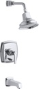 KOHLER K-T16233-4-CP Margaux Rite-Temp Bath and Shower Faucet Trim with Lever Handle, Polished Chrome