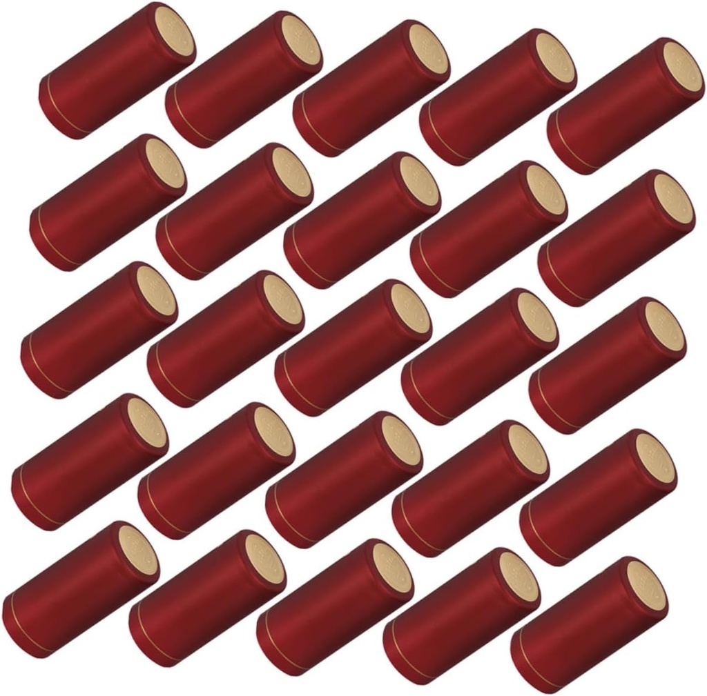 Zerodeko 100pcs Heat Shrink Wine Sealing Caps Plastic Wine Bottle Covers for Professional Finish for Home Use and Bars Easy to Apply and Detachable