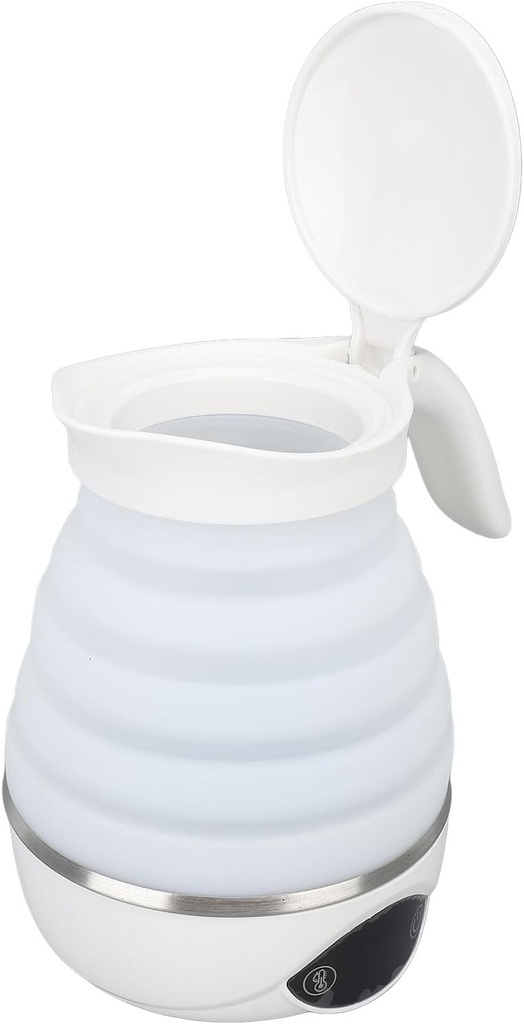 Foldable Electric Kettle Portable Collapsible Electric Water Pot Auto Shut Off Travel Portable Foldable Electric Kettle Small Collapsible Hot Water Boiler for Coffee Tea (