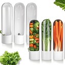 3Pack Herb Saver for Refrigerator,for Cilantro, Parsley, Asparagus, Mint,Vegetable Preservation Containers, Keeps Greens Vegetables for 2-3 Weeks