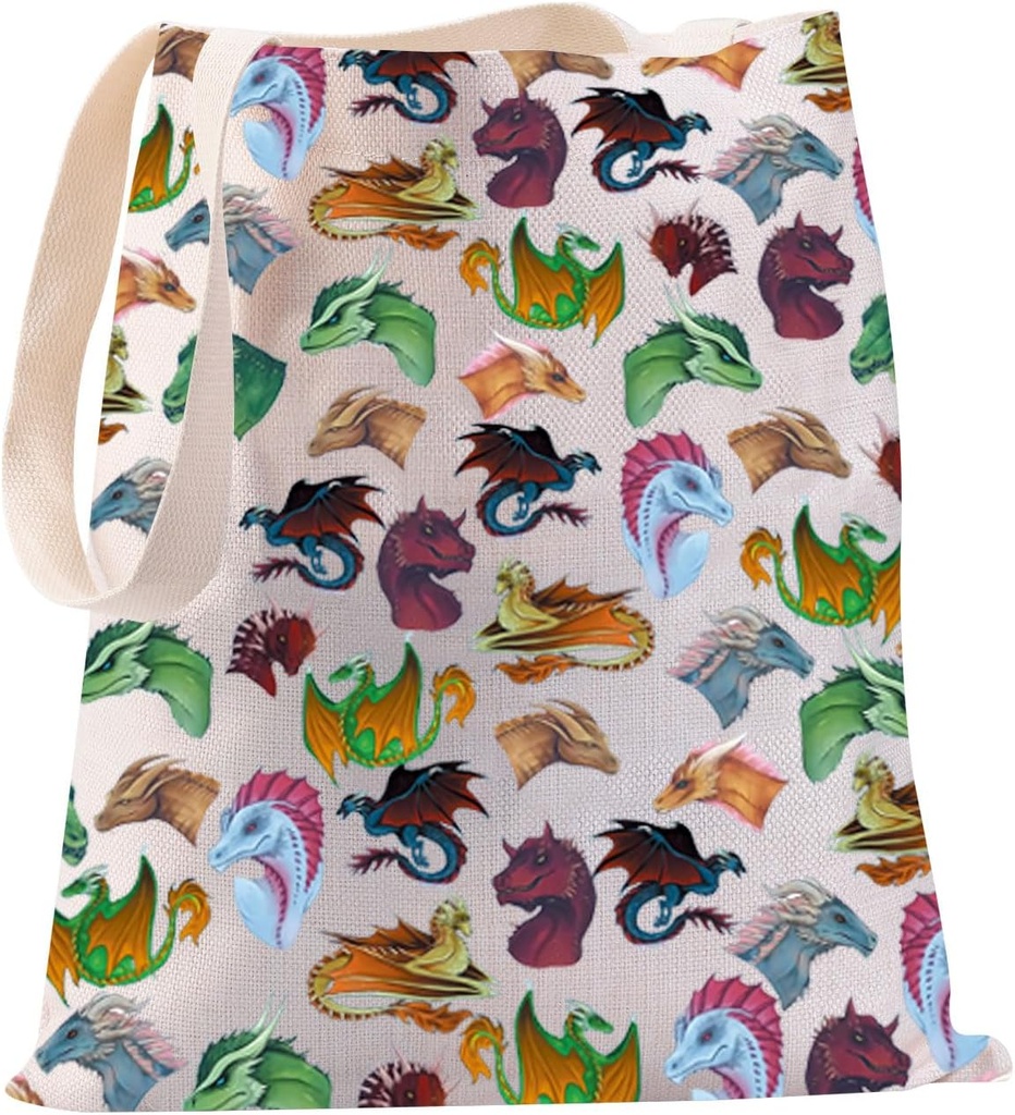 JYTAPP Dragon Tote Bag Lover Gift Dragon Lovers Dragon Pattern Shopping Bag Party Favors Dragon Bookish Gift
