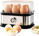 Rapid Egg Cooker Electric，Smart Egg Cooker with Auto Shut，Multifunctional Stainless Steel EggCooker，Egg Steamer Multi-function，Rapid Eggs CookerElectric，Stainless Steel Electric Eggs Poacher (1)