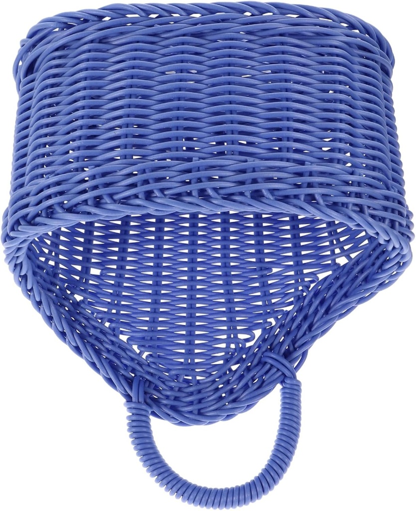 Plastic Rattan Hanging Basket for Kitchen Woven Wall-mounted Utensil Storage for Cutlery Chopsticks and Kitchen Organization Rustic and Simple Design