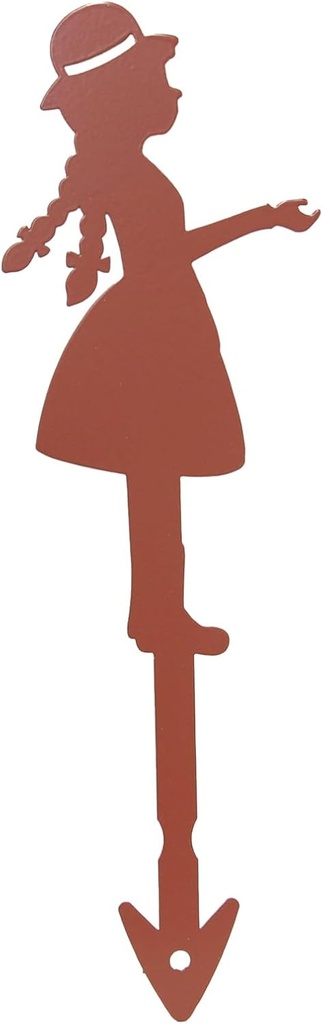 Steel Deco Garden Garden Decoration Powder Paint Coating - Gardenpot Pick-Steel-Brown- Join us - a Girl with Braided Hair
