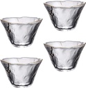 Cabilock 4pcs Glass Sake Cups Japanese Style Sake Cup Soju Saki Glass Tea Cups Wine Cups Mini Drinking Cups 70ml
