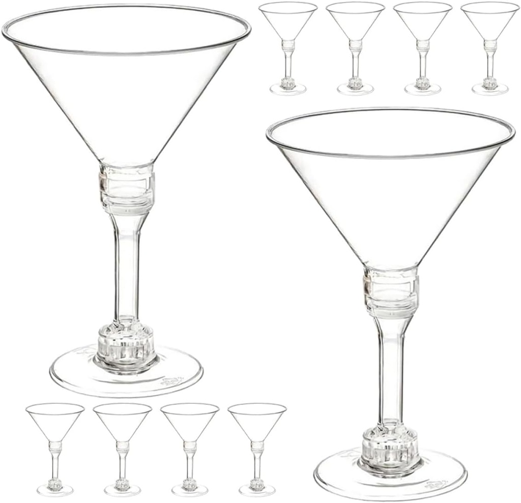 50pcs Disposable Plastic Glasses Elegant Wine Goblet Cups for Wedding Party Dessert Ice and Decorations