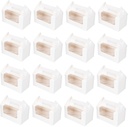 Muffin Cupcake Box 16pcs Set Window Cupcake Containers Pastry Boxes Dessert Packing for Egg Tart Cakes Cookies