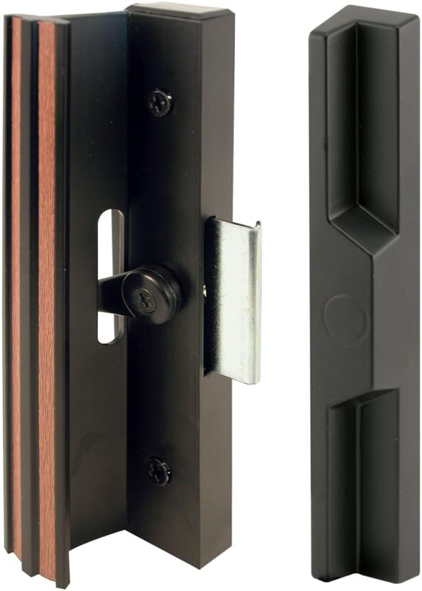 Prime-Line C 1106 Diecast Sliding Door Handle Set, Black (Single Pack)