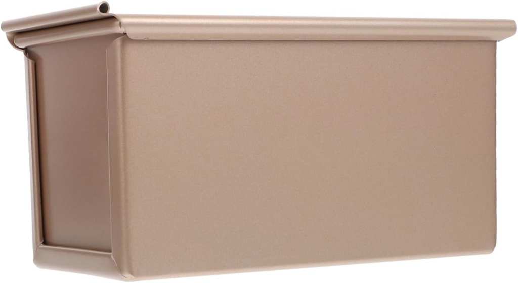 Cabilock Aluminium Alloy Bread Baking Tray Nonstick Toast Box Lid Fresh Bread Keeper for Kitchen Bakery