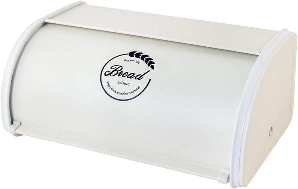 Bread Box Bread Container Roll Top Bread Holder Bread Bin Bread Keeper Storage Container for Table Countertop Bakery Cafe, L