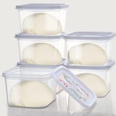 Small Pizza Dough Proofing Box with Sealing Lids, Set of 6 Pizza Dough Containers with Covers