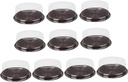 PRETYZOOM 10Pcs Transparent Plastic Cake Boxes with Dome Lid Reclosable Cupcake Holders for Party Desserts Pastries and Muffins Food Storage Cases