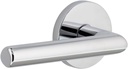 Viaggio CLOMOD_PRV_234_LH Circolo Left Handed Solid Brass Privacy Door Lever Set with Moderno Lever and Circolo Rosette - 2-3/4" Backset - Bright Chrome
