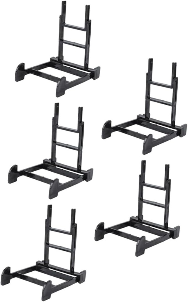 Alipis 5pcs Multipurpose Display Stand Plate Storage Rack for Cabinet Plastic Frame Holder