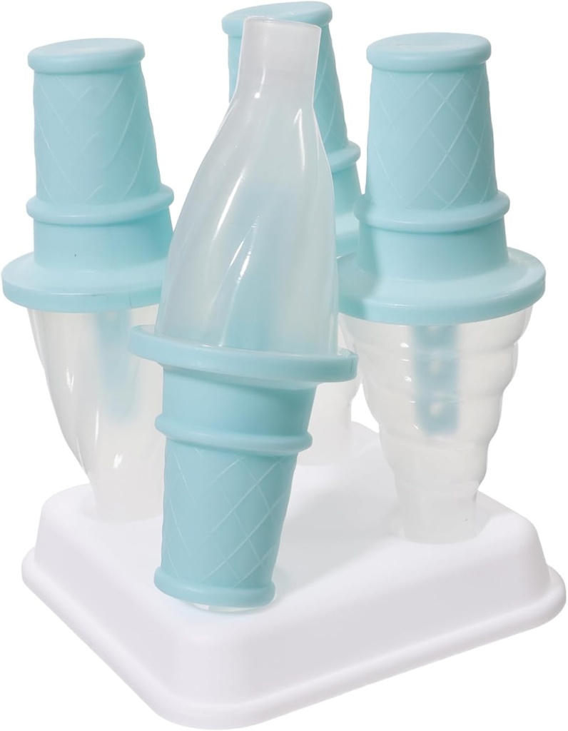 VICASKY DIY Popsicle Molds Ice Lolly Maker Reusable PP Ice Cream Mold for Homemade Treats and Store Fun Family Activity Mint Green for Home and Office