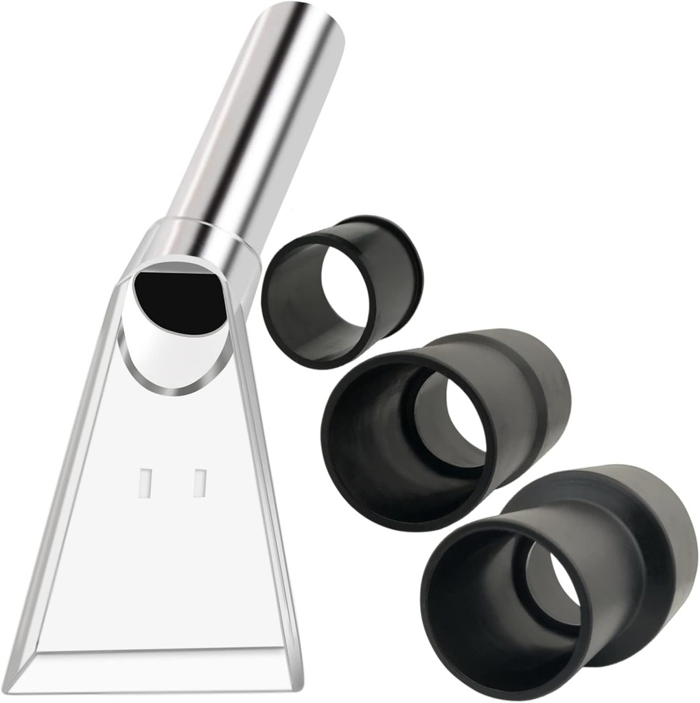 TunaMax Universal Work with All Shop Vacs with 2-1/2" & 1-7/8" & 1-1/4" Three Adapters Clear Extractor Attachment for Carpet Cleaning & Auto Detailing, Extraction Accessory for Wet Vacuum Cleaners