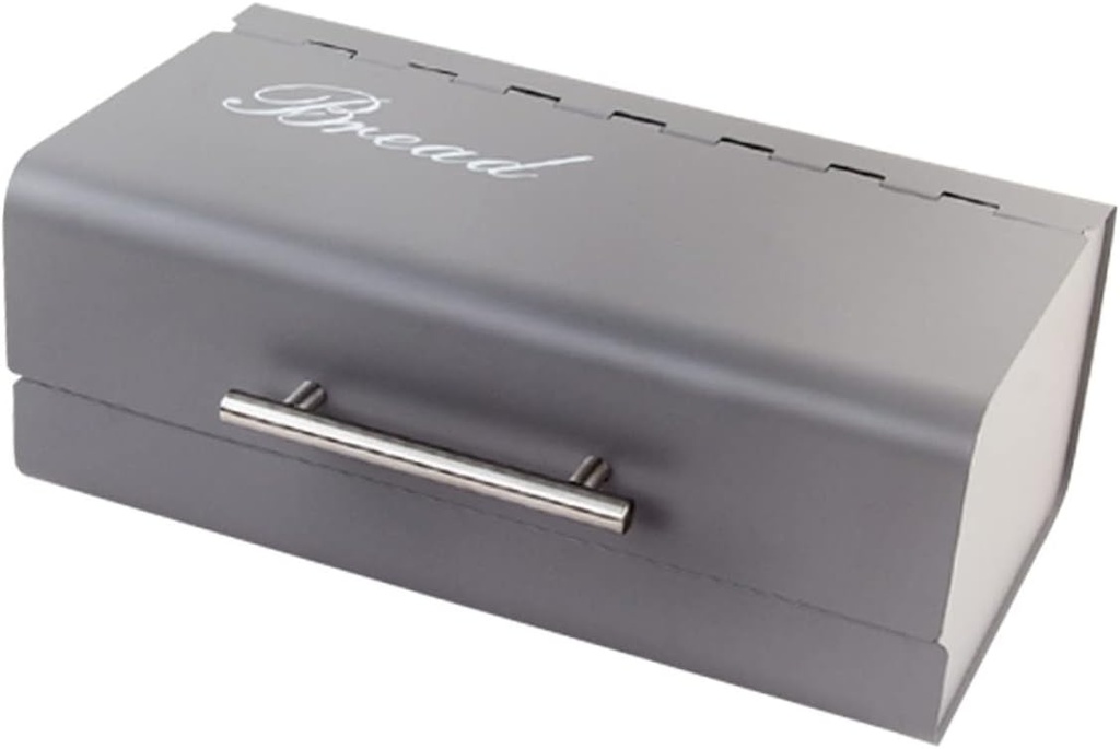 1pc Creative Grey Bread Box Multifunctional Storage Container for Snacks Kitchen Essentials Stylish Home Storage Lid for Organizing Cookies Treats