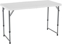 Lifetime Fold-in-Half Adjustable Folding Table, 4 Foot