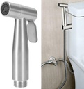 G1/2 Toilet Bidet Sprayer, Stainless Steel Handheld Bidet Spray Head, Toilet Spray Nozzle Bathroom Accessories