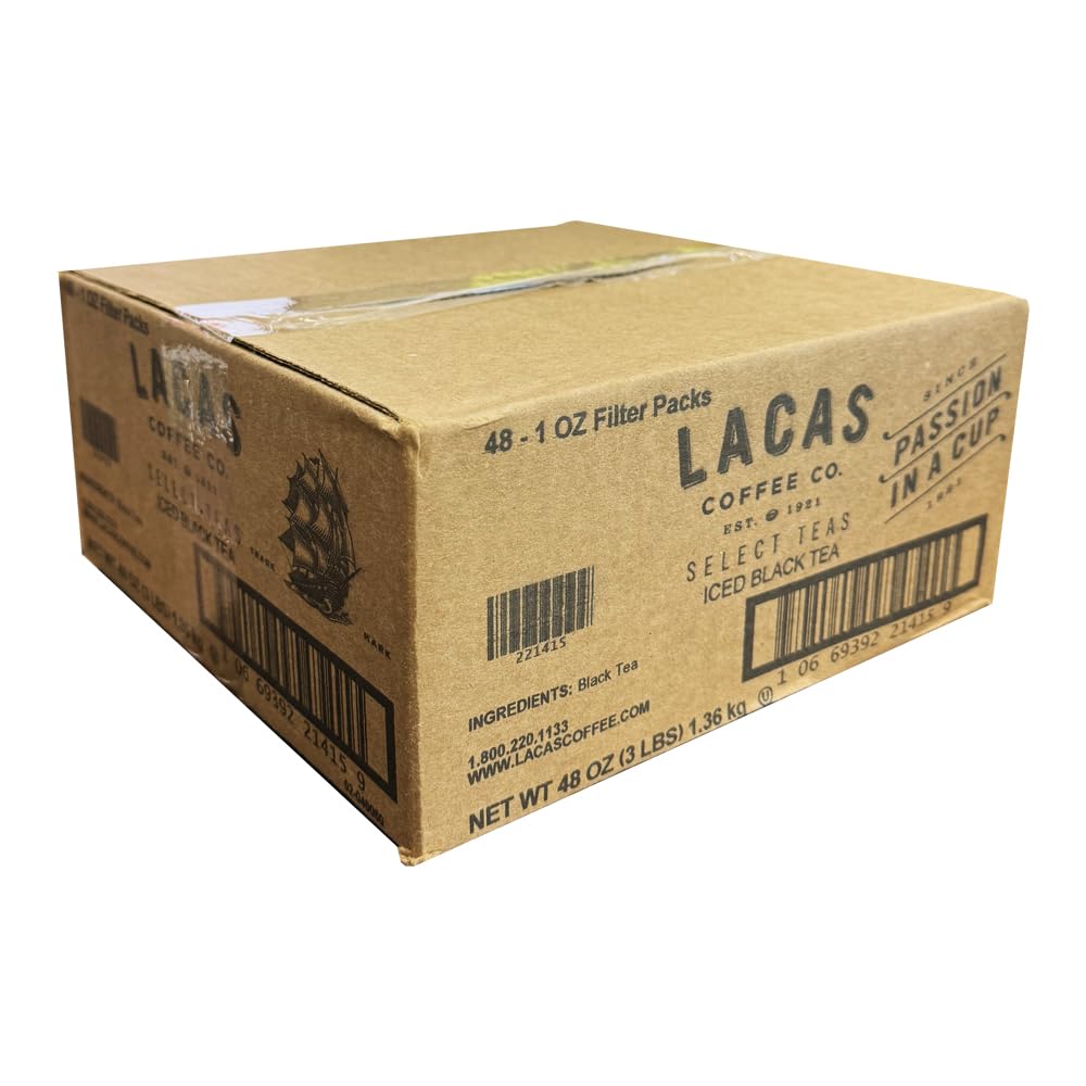 Lacas Coffee Co. Black Iced Tea - 1 Oz Filterpacks (48 Count)