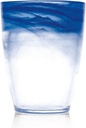 H&H Alabastro Set of 6 Glasses, Glass, 350 ml, Cobalt Blue, 9 x 9 x 11 cm, 6 Units