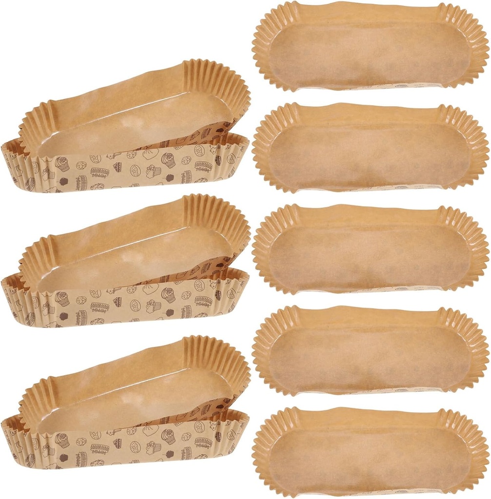 100pcs Boat Shaped Cake Paper Trays Cupcake Carrier Decorative Liners Cake Paper Baking Cups