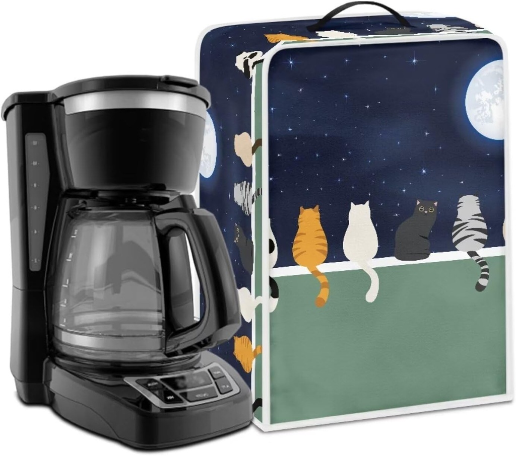 Starry Sky Cat Printed Stand Mixer or Coffee Maker Appliance Cover, Dust and Fingerprint Protection, Protecting your Blender,Machine Washable, Kitchen Tool Easy to Clean
