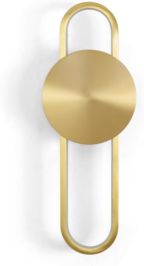 Modern Dimmable Sconces Gold Wall Lights 2700K 10W Brass Wall Lamp Compatible with dimmer Control L 17in Wall Lights for Restaurant Living Room Bedside Vanity Wall Light (Brass)