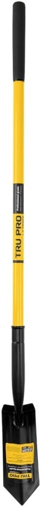 Truper 33436 California Trenching Shovel - 4-Inch Blade with 46-Inch Fiberglass Handle with Non-Slip Grip, 13 Gauge Blade