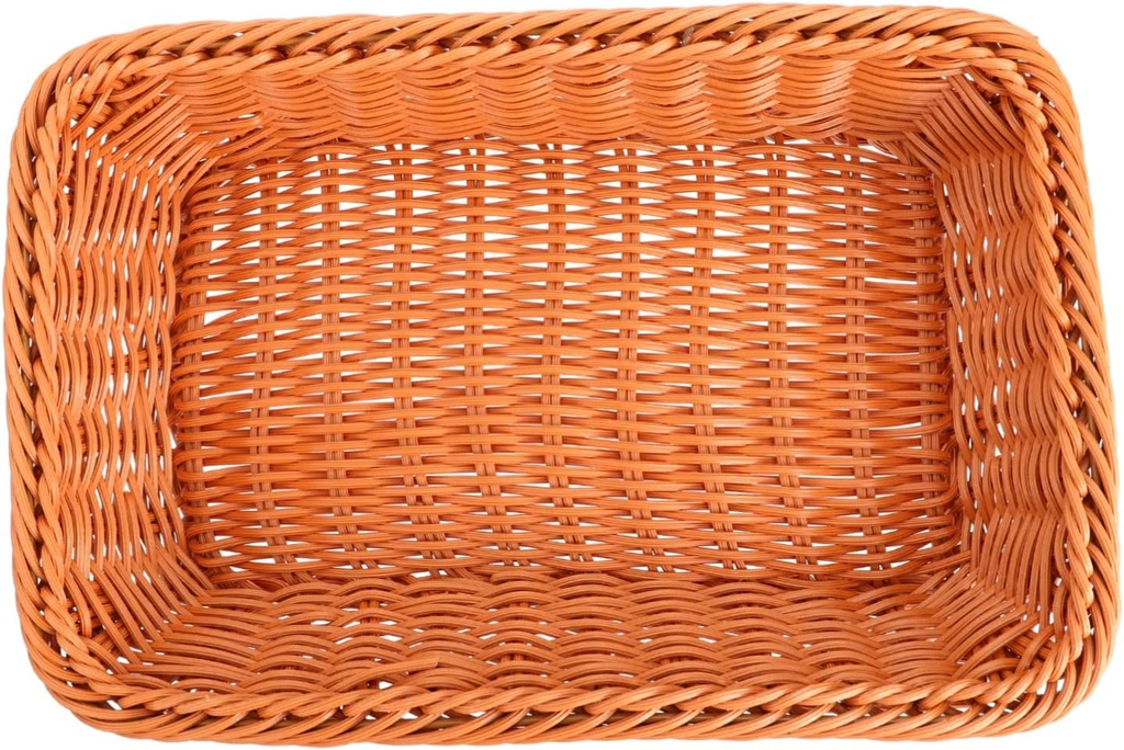 Alipis Plastic Woven Fruit Basket Decorative Kitchen Basket Rattan Storage Snack Home Storage