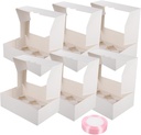 ABOOFAN 1set Tart Boxes Window Insert Bakery Muffin Cake Holders Food-safe Cupcake Carrier and Treats for Family Catering and Events