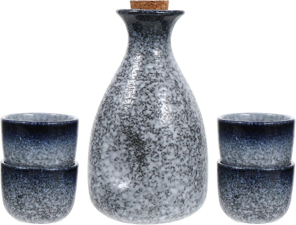 Sake Cup Set sake cups,japanese cup,japanese, Japanese Sake Cup Set- Japanese Style Ceramics Sake Cup- Japanese Traditional Ceramic Wine Glasses Sake Pot Set with Four Cups for Tea,